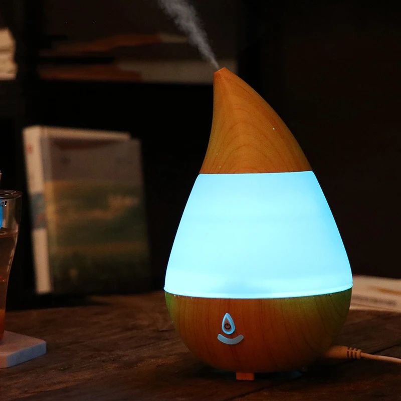 Wood Material Grain Ultrasonic Air Humidifier Bluetooth Audio Function Essential Oil Diffuser Household Low Noise Aroma | Бытовая