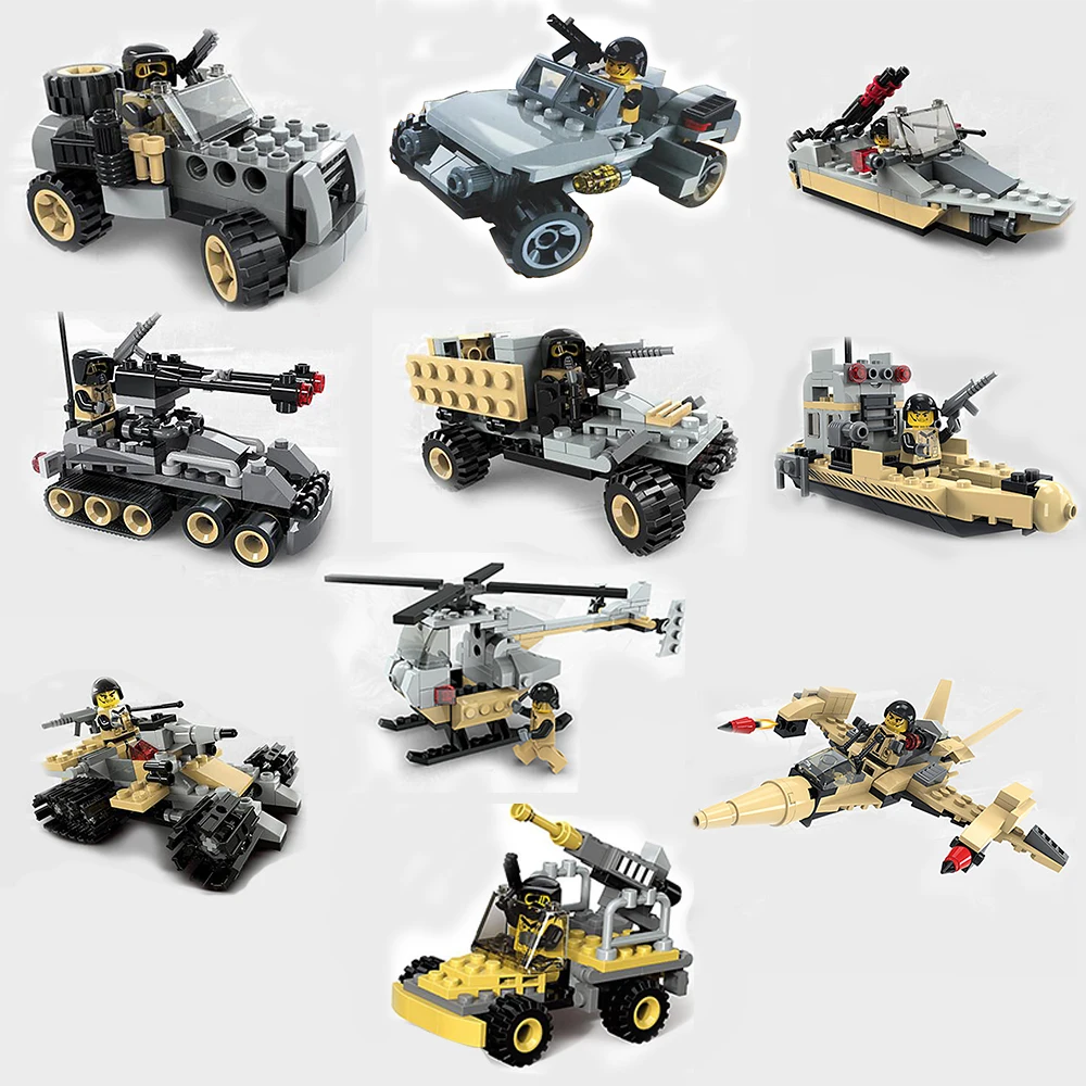 

MTELE Building Blocks Minifigure Boat ship car air plane Compatible with lego