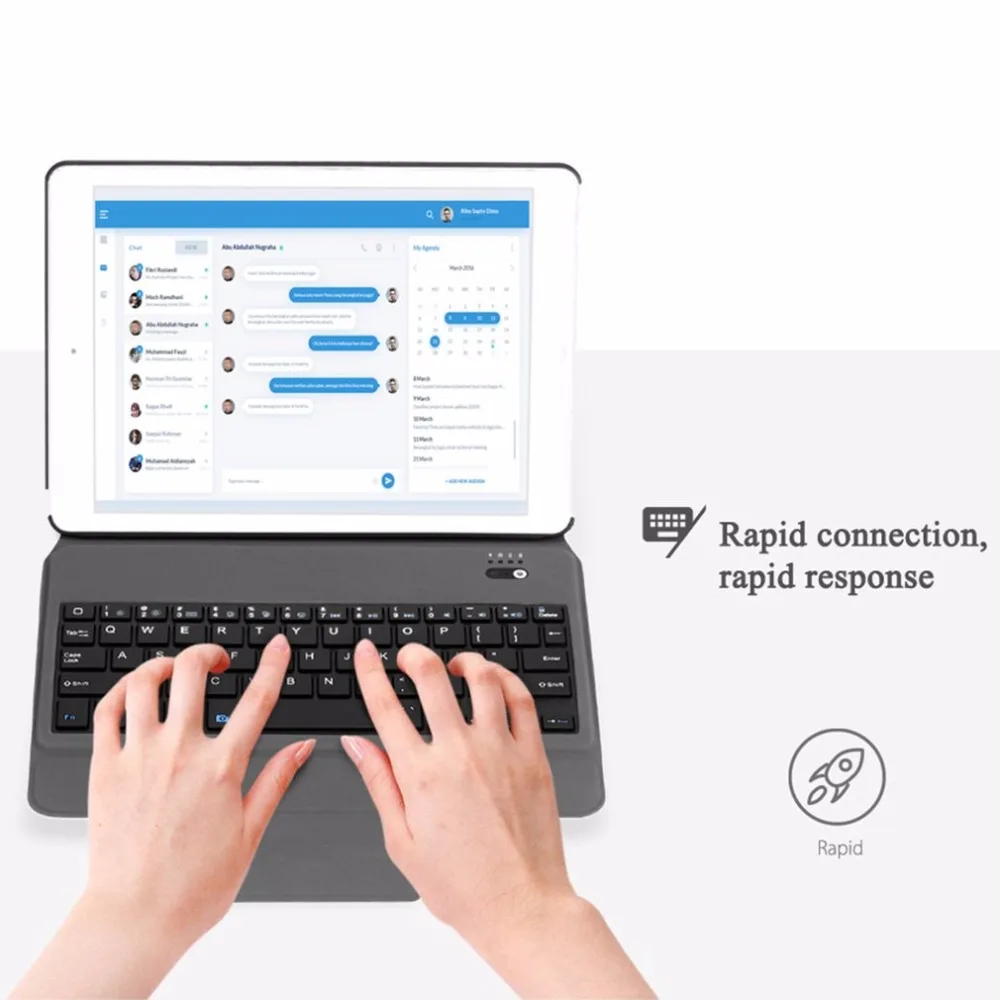 Для iPad 10,5 Высокое качество ультра тонкий съемный Беспроводной Bluetooth клавиатура чехол с подставкой