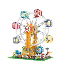 Игрушки для девочек городской клоун парк колесо обозрения модель строительные блоки совместимы с игрушками друзья кирпич