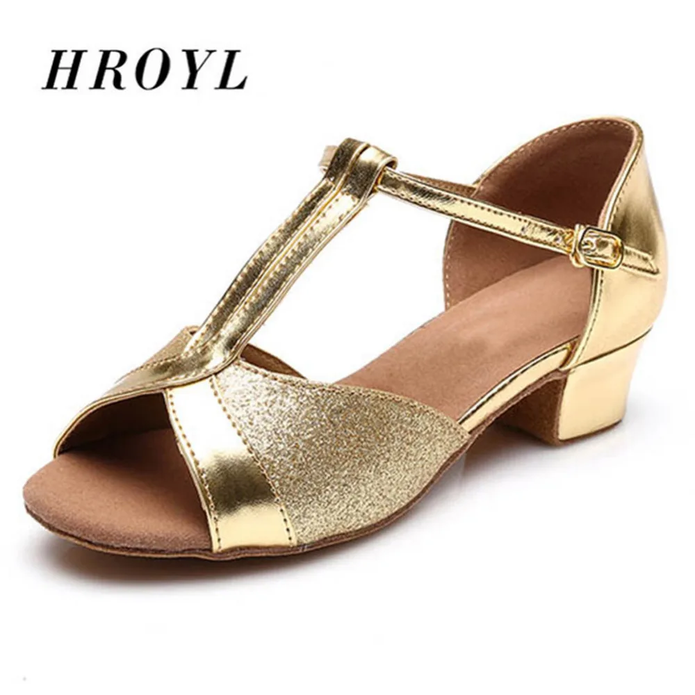 Ballroom Tango Latin dance shoes For Women Kids Girls Children Dance shoes Ladies Low heel 17CM 25.