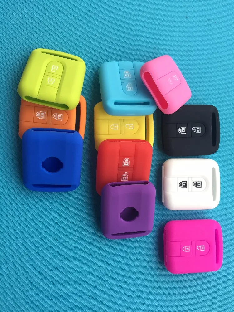 Car Key Flat Square Silicone Case For Nissan Qashqai Micra Navara Almera Note Fob Rubber Cover 2 Button Remote Auto Shell