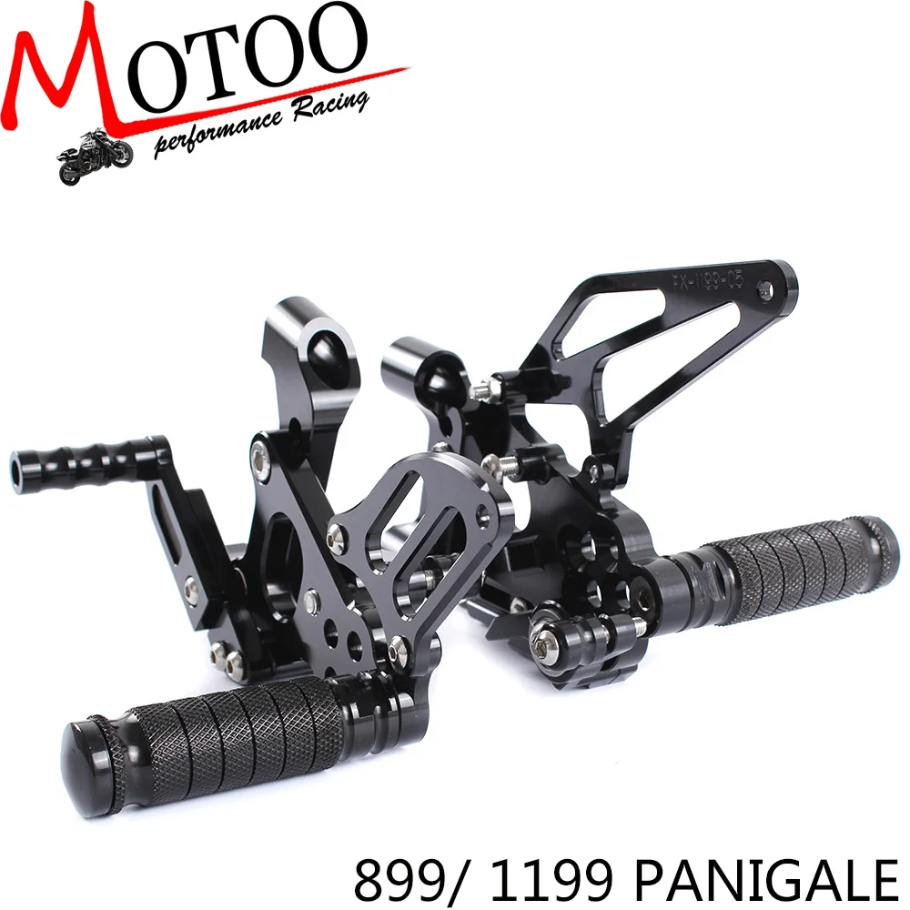 

Full CNC Aluminum Motorcycle Adjustable footrest Rearsets Rear Sets Foot Pegs footpeg For DUCATI 899 / 1199 PANIGALE 2012-2015