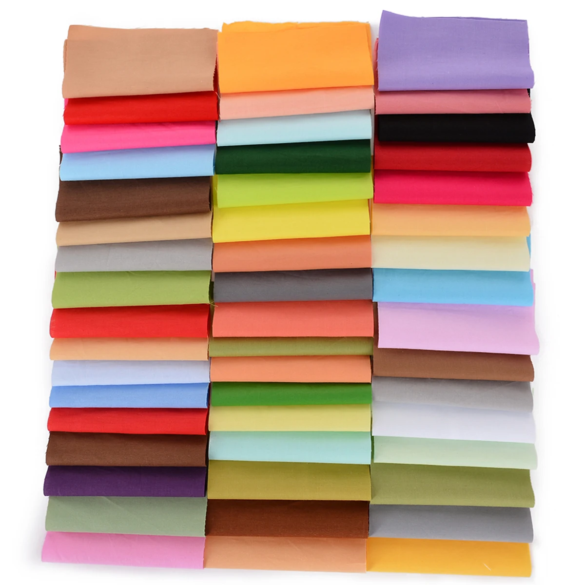 

50 Colors 10x10cm Squares Cotton Fabric Patchwork Sewing Quilting Tissues Cloth DIY Bundle For Sewing Dolls Crafts Random Color