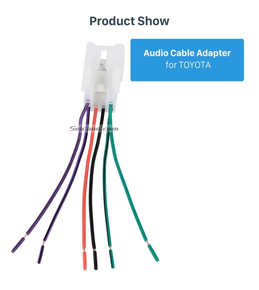 Seicane авто звук штекер адаптер аудио кабель для TOYOTA универсальный/BYD F3