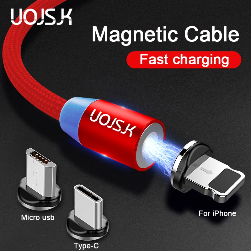 

UOJSJK Magnetic Micro USB Cable For XiaoMi Redmi Note 5 mi7 mi8 Type C Fast Charging Magnet Charger USB Type Phone Cable Charge