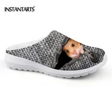 INSTANTARTS/модные летние мужские сандалии с животным принтом; дышащая сетчатая пляжная водонепроницаемая обувь без застежки для мужчин; мужские шлепанцы для отдыха