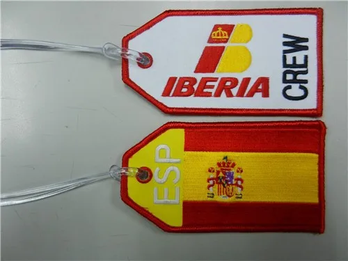 Iberia Airways Crew Испания Европа Воздушный полет самолета тканевый багаж ID Bag Tag