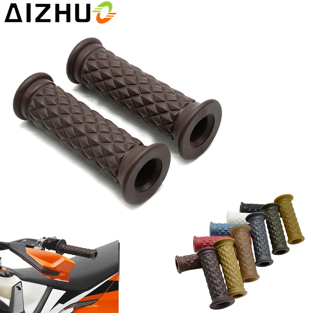 Motorcycle Handlebar Grips Universal Retro Vintage Handle Grips For Kawasaki Z800 Z1000 Z1000SX Honda Hornet 250 CB250F CBF1000