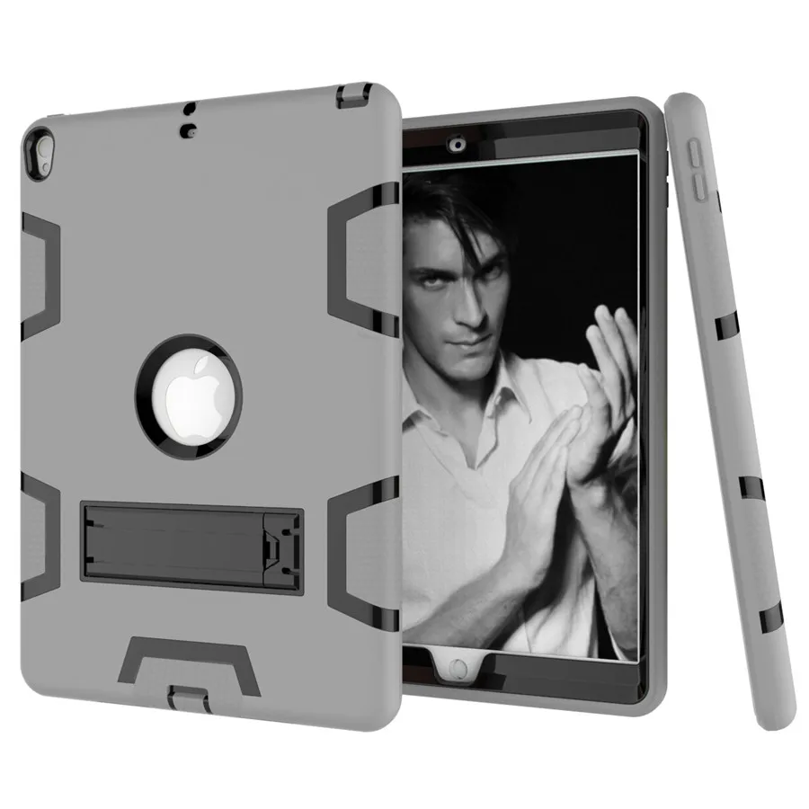 

For Apple iPad Pro 10.5 inch Case Hybrid Front Back 360 Full Protection Cover Shockproof 3 Layers Protective Built in Kickstand