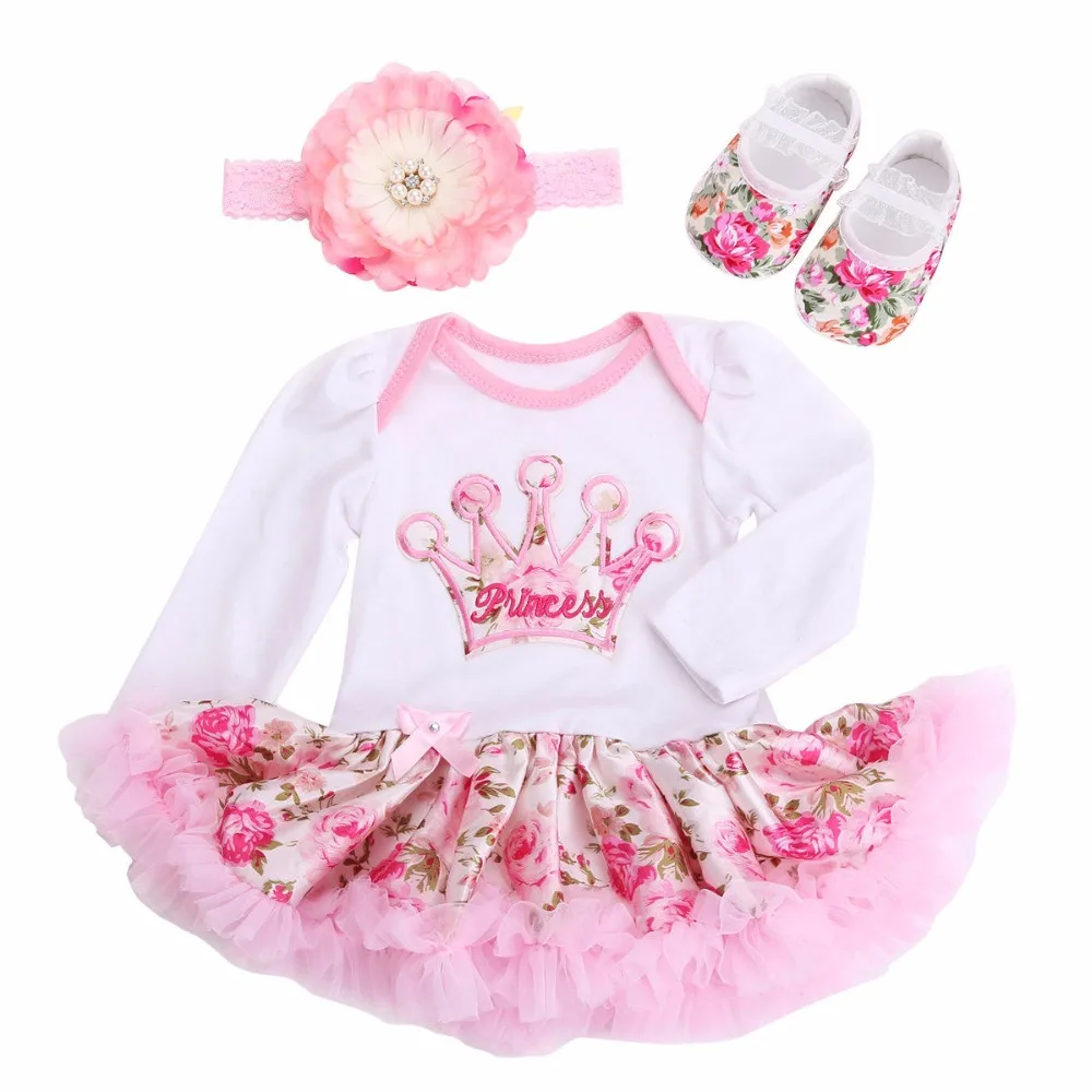 Long Sleeve Wedding 1 year Girl Baby Birthday Dress ...
