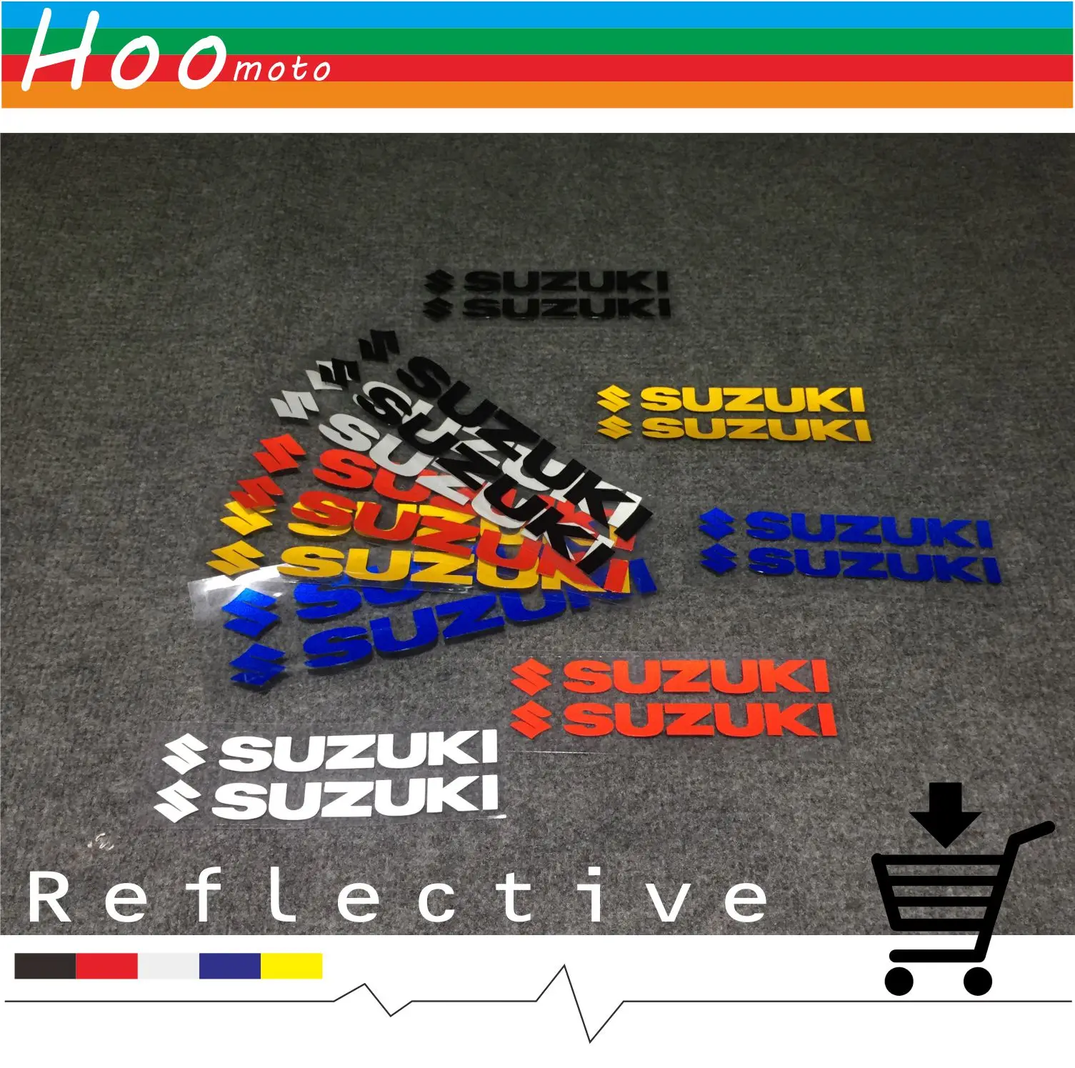 Reflective stickers car styling motorcycle stickers and decals For SUZUKI GSXR 600 750 1000 K1 K2