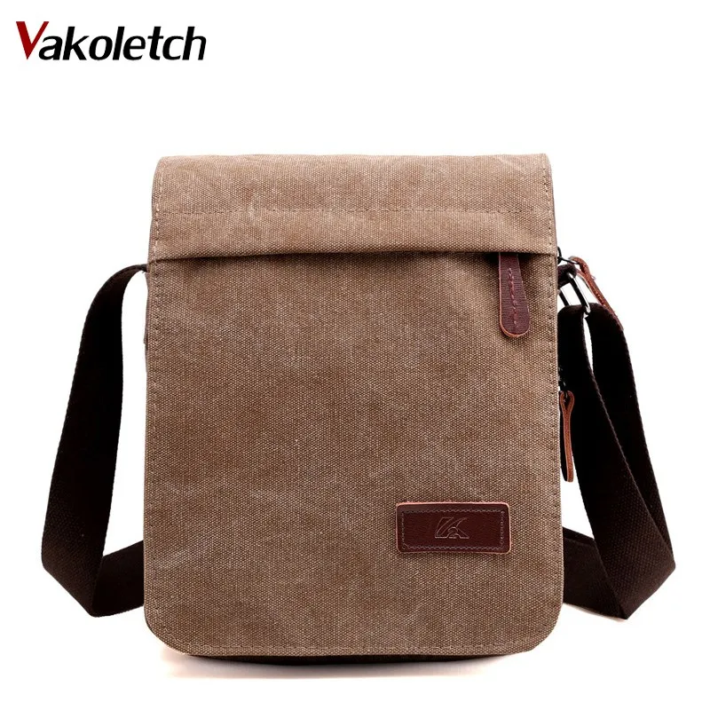 

Men Messenger Bag Leisure Vintage Style Briefcase Male Shoulder Bag Crossbody Man Canvas Bags 2019 Men's Travel Bag KL550