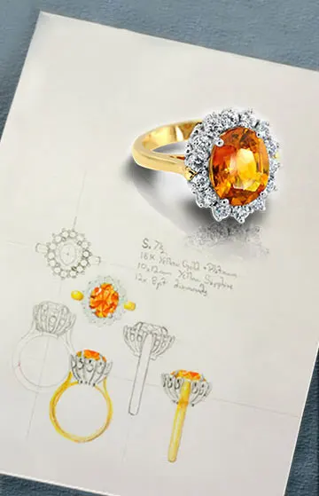 KUGG Jewelry Customize CAD Design for 18K Gold 925 Silver Earrings Rings Pendants Necklaces Bracelets Customization