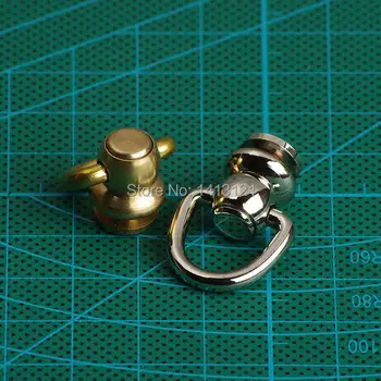 

free shipping 4 pieces brass swivels ring lock buckle D ring handmade bag luggage accessories bag hanger diy hardware part