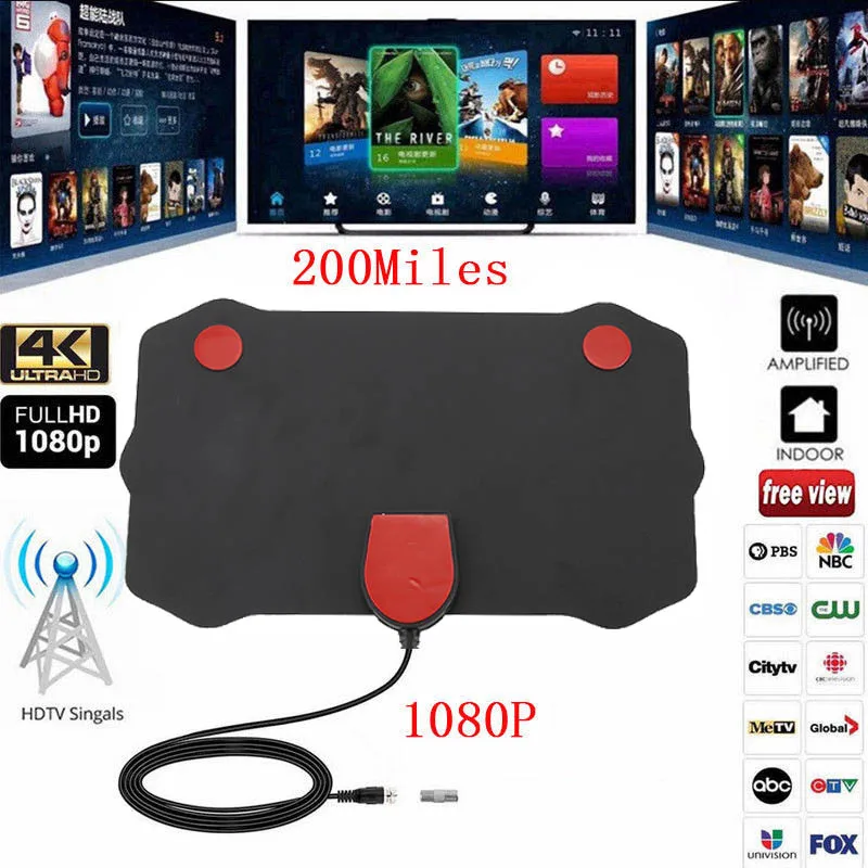 200 Mile Range Indoor Antenna TV Digital HD Skywire Digital HDTV 1080p Antenna QJY99 200 Mile Range Indoor Antenna TV Digital HD Skywire Digital HDTV 1080p Antenna QJY99