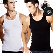 Мужской Хлопковый жилет с принтом летние хлопковые облегающие Майки Топы Мужское нижнее белье одежда для бодибилдинга мужская хлопковая майка