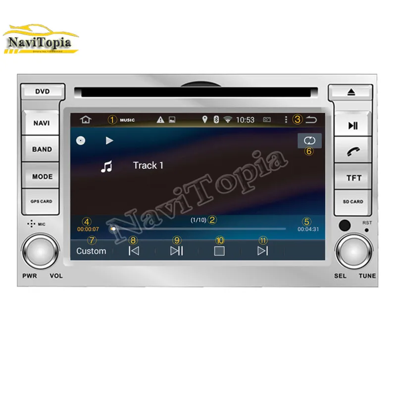 Best NAVITOPIA 4G RAM 32G ROM Octa Core Android 9.0 Car DVD Radio Multimedia Player GPS Navigation for Hyundai I20 2008- 5