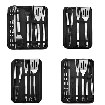 

2019 Stainless Steel Barbecue Grilling Tools Set bbq accessories with Bag grill bbq utensil Camping bbq grill tools kitchen Tool