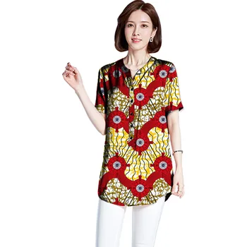

Fashion Tees African Print Women Short Sleeve Tops Dashiki Clothes African Print T-Shirt African Women Clothing Customized