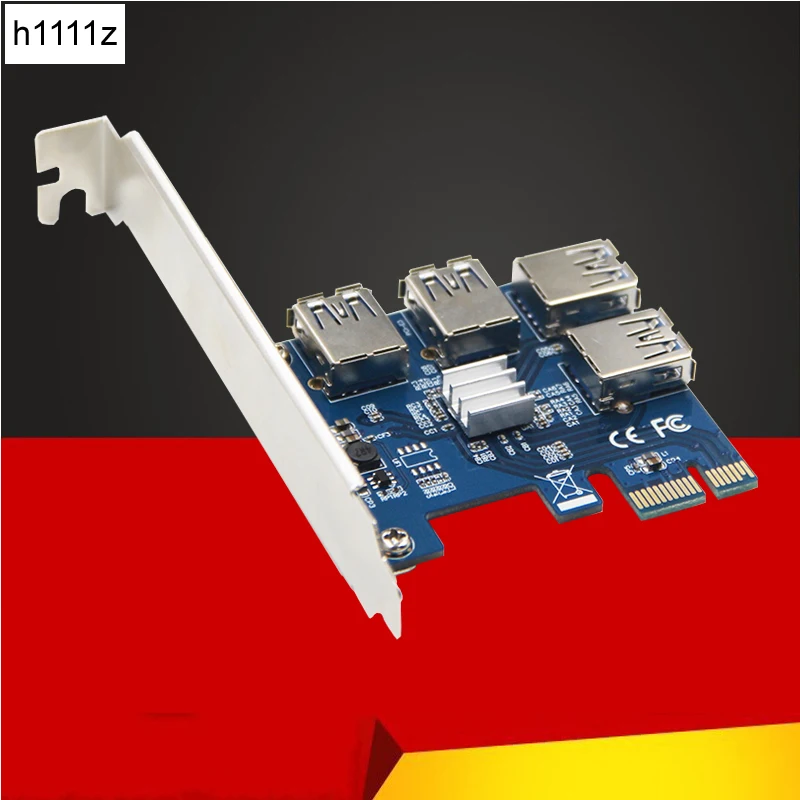 Переходная карта PCI E USB 3 0 PCIe порт мультипликатор express от 1 до 4 для BTC Шахтерских