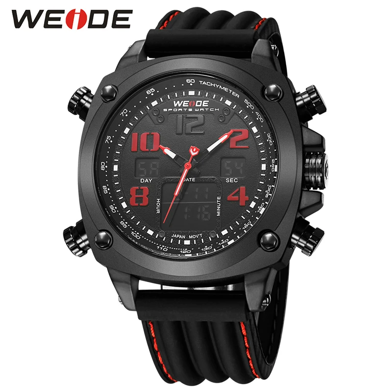 

Top Luxury Brand WEIDE Sport Men Watches Quartz Wrist Watch Male Clock Silicone Army Military Wrist Watch Relogio Masculino