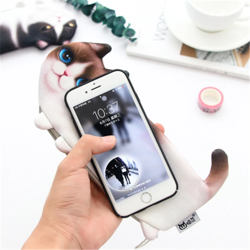 Kawaii cat школьный Чехол Карандаш для девочек милый вместительный футляр ручек
