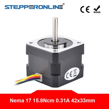 

Nema 17 Stepper Motor Unipolar 6 Wires 1.8 Degree 15.8Ncm(22.4oz.in) 0.31A for 3D Printer CNC Robot