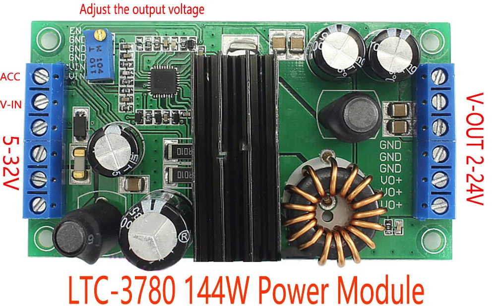 LTC-3780 мощность M odule 14A Высокая мощность Автоматический Бак-Boost модуль автомобильный компьютер мощность Автомобильный ноутбук блок питания Carpc ноутбук