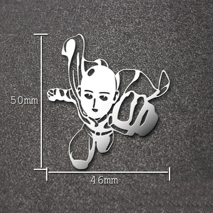 Hot Anime ONE PUNCH MAN Saitama Sticker Luxury Mobile Phone Laptop Sticker Motorcycle DIY 3D Metal Stikers Toys