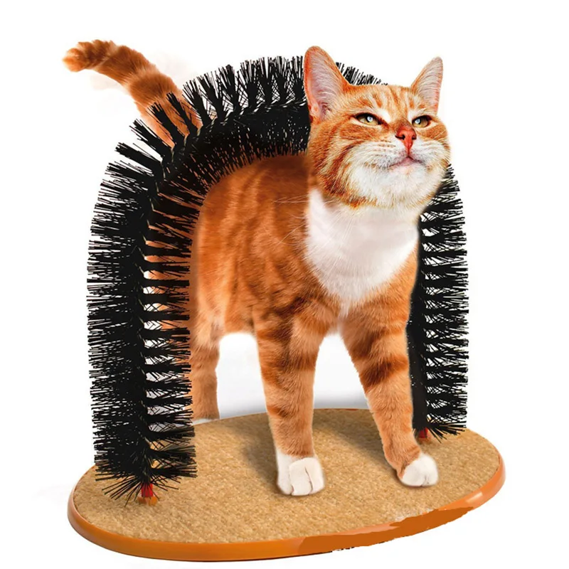 Pet Cat Dogs Scratching Door Self Groomer Brush Massages While Removing Shedding Fur Cats Toys Scratcher PL0105