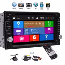 2 Din Car Stereo GPS Navigation support 1080P DVD CD Audio Player GPS Sat Nav Radio Bluetooth USB SD AUX Wireless Rear Camera