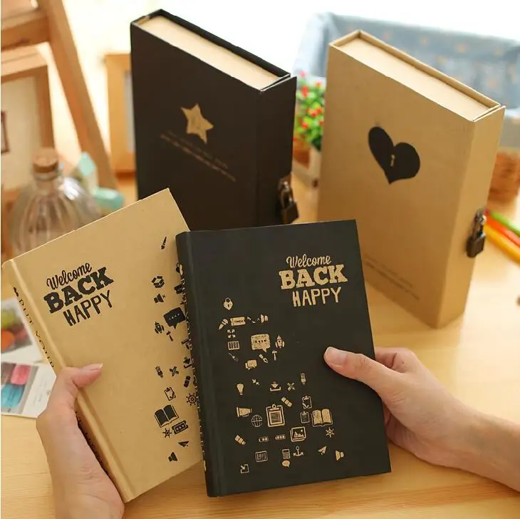 "Back to Happy" Diary Lock Notebook Gift Pack Cute Functional Planner
