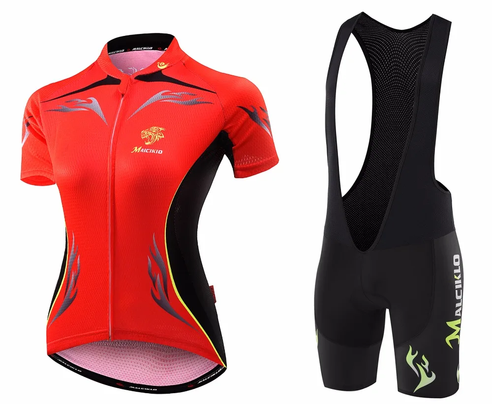 

2017 Malciklo High Quality Pro Fabric Women Cycling Bicycle MTB Jersey Wear Short Sleeve Set Ciclismo Roupa Bike Clothing M038