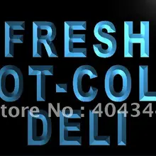 LB875-свежий горячий холодный Deli Еда Cafe светодиодный знак неонового света