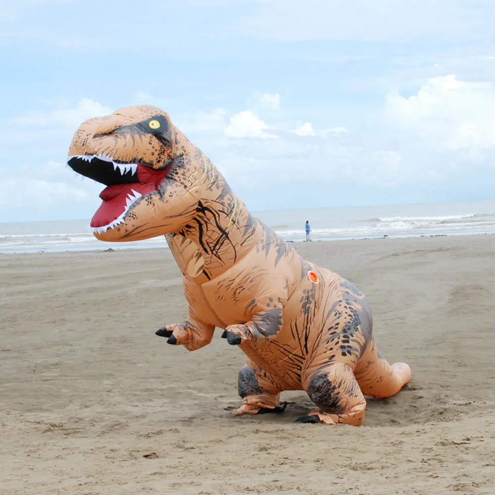 Inflable T-Rex dinosaurio traje de fiesta juguetes al aire libre juego educativos niños 11