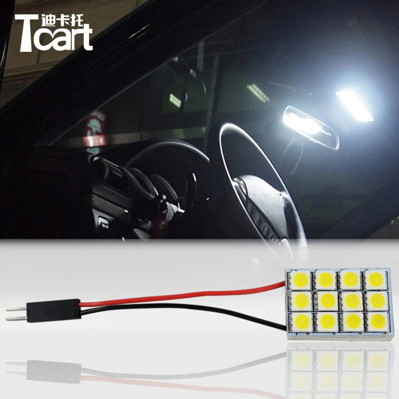 

Tcart 6 X Error Free Car LED Bright Vehicle Interior Map Dome Door Lights Kit Package for toyota wish accessories