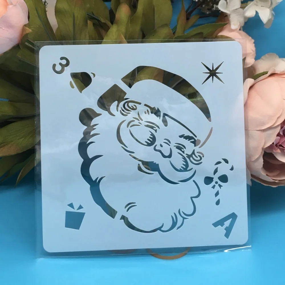 13cm Santa Clause Xmas DIY Layering Stencils Wall Painting Scrapbook Coloring Embossing Album Decorative Paper Card Template | Канцтовары