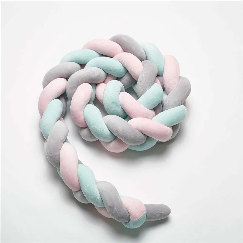 Pink gray green Новая плетеная Узловая Подушка с шариком, подушка для дивана, креативная простая детская и украшение для детской комнаты 1500 мм - Цвет: Pink gray green