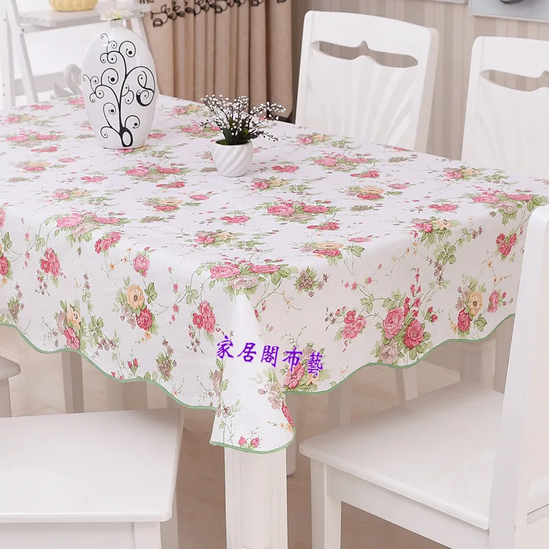  Waterproof & Oilproof Wipe Clean PVC Vinyl Tablecloth Dining Kitchen Table Cover Protector OILCLOTH