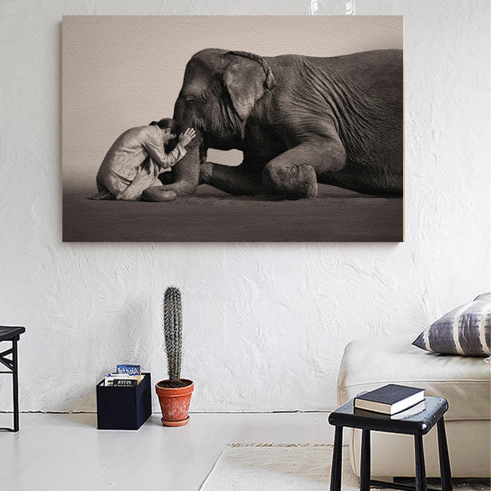 

Nordic Poster Buddha Modern Canvas Painting Zen Elephant Religion Wall Art Picture For Living Room photo print Home Decor