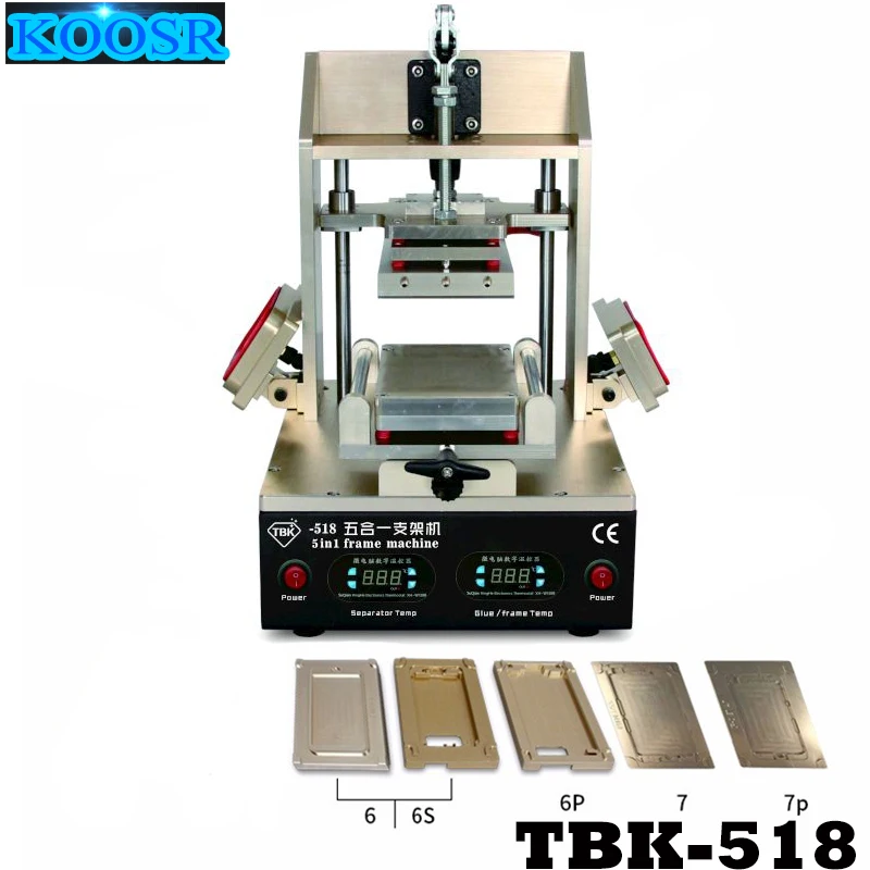 

TBK-518 Vacuum LCD Screen Separator + Glue Remover + Frame Remover for samsung + Frame Laminator for iphone 4,4s,5,5S,6 ,6+,7,7P