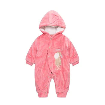 

Monkey Cute Baby Romper Cotton Warm Baby Boys Clothes Winter Fall Overall For Newborns Cartoon Velvet Infant Baby Girls Clothing