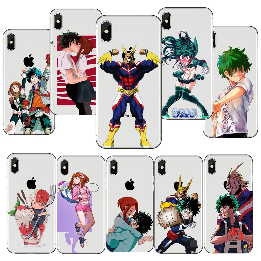 My Hero Academia Anime Soft TPU Case For iPhone X 10 5S SE 6 6S Plus 7 8 XS XR Max Cartoon Silicone Coque Cover | Мобильные телефоны
