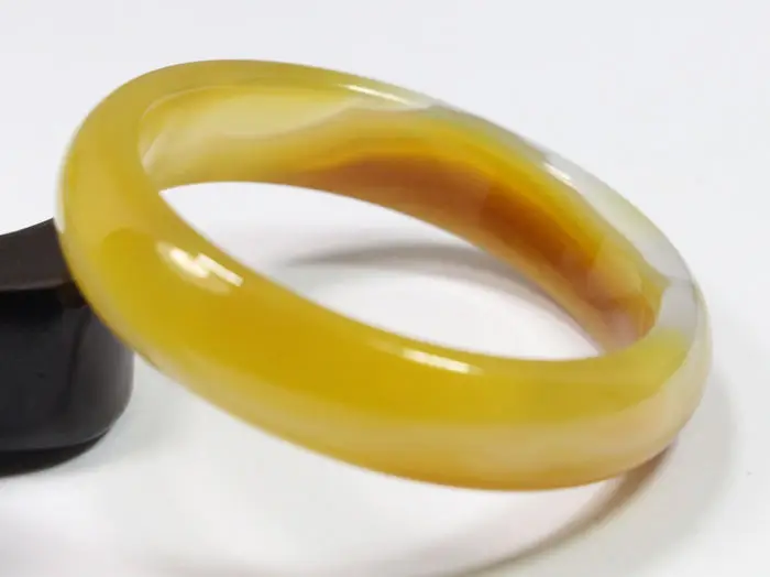 

62MM VERY FINE RARE NATURAL YELLOW JADEITE JADE BRACELET BANGLE A232 a 5.19