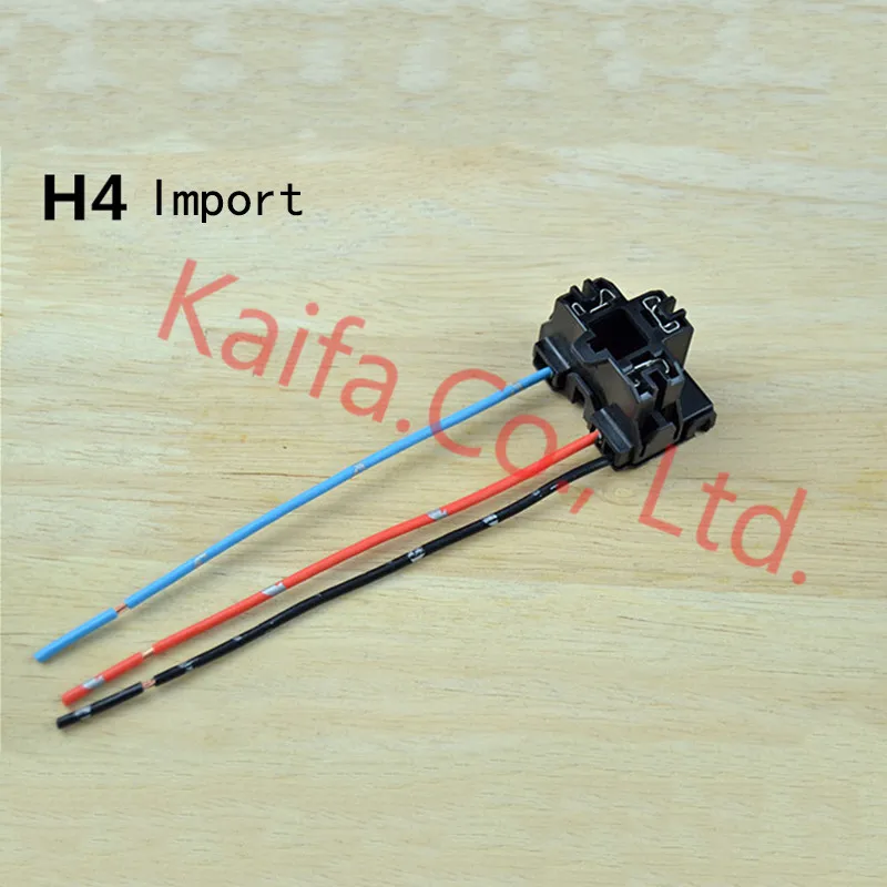 

1pcs h4 Imported angle leads wiring car headlight extension cable plug adapter bulb holder connector socket halogen connector