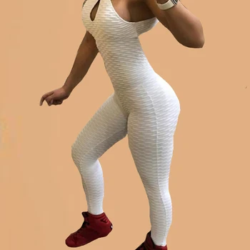Criss Cross Jumpsuit Bodysuit Open Back Kombinezon Damski 2019 Black Playsuit Body Fitness Jumpsuit Solid Push Up Bodysuit Women criss cross faux suede open shoulder dress