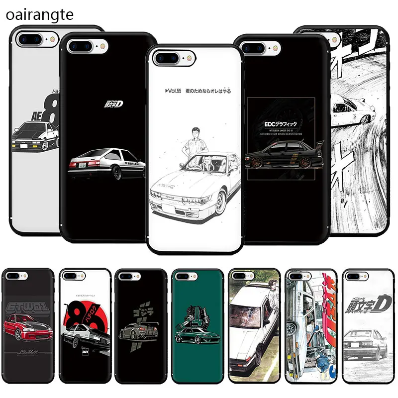 Чехол для телефона INITIAL D AE86 из мягкого ТПУ iPhone 12 Mini SE 2020 11 Pro 5 5s 6 s 7 8 Plus X XR XS