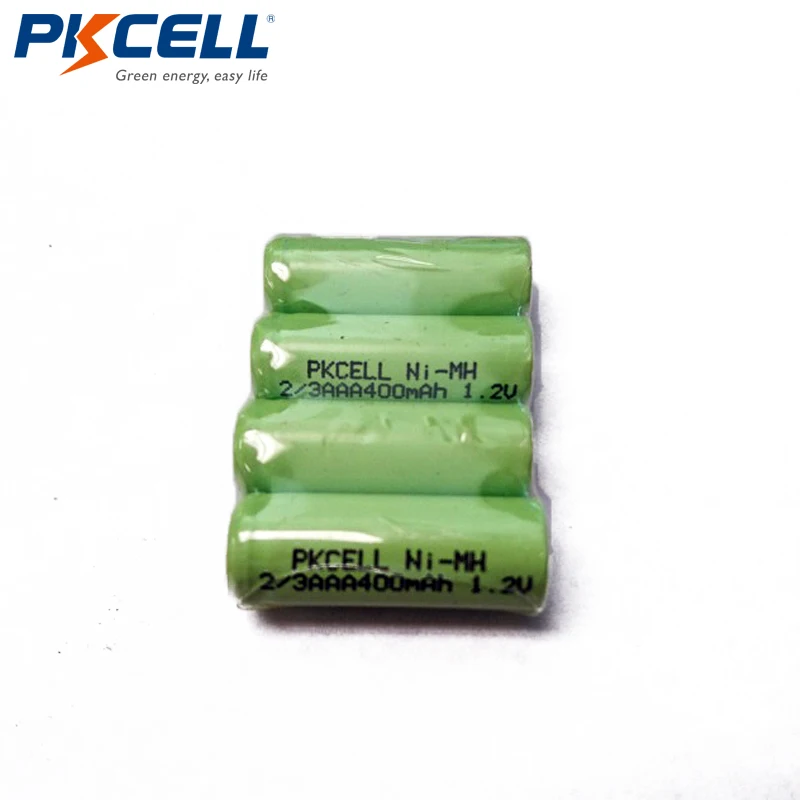 20 шт 2/3AAA NiMH батареи 400mAh 1,2 V Ni-MH аккумулятор плоский верх PKCELL