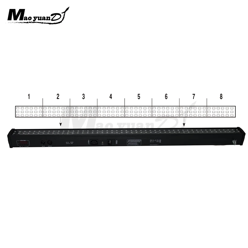 Профессиональный DMX512 затемнение архитектурное здание шайба бар 144 SMD RGB 3в1 светодиодный настенный светильник DJ Вечерние